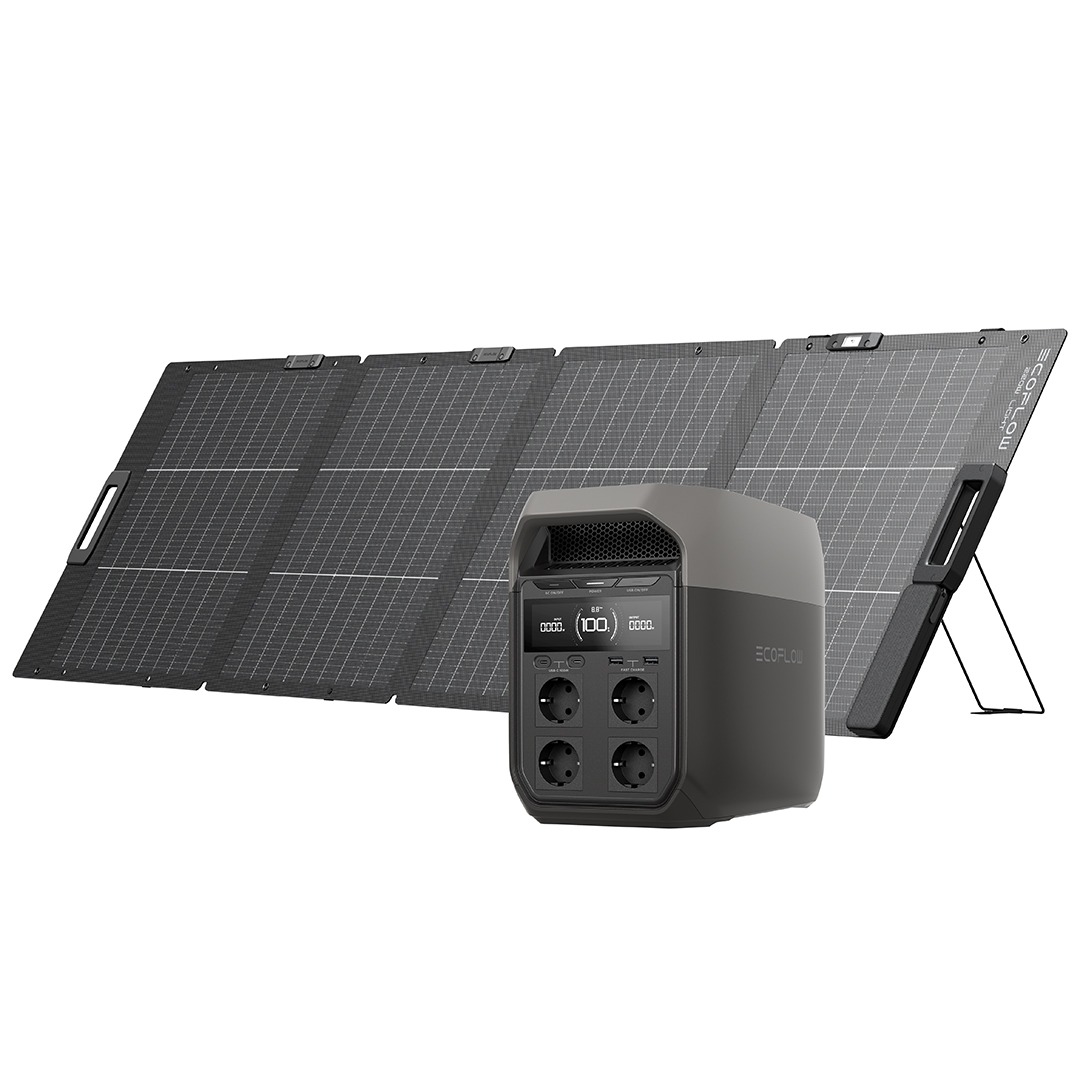 EcoFlow DELTA 3 + 220W lightweight foldable bifacial solar panel