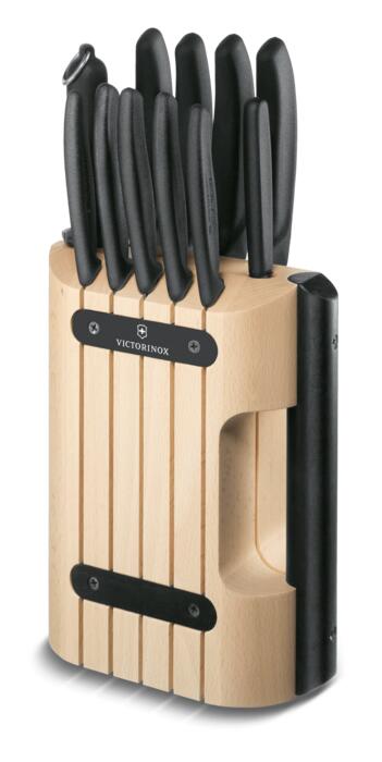 Victorinox Classic Messerblock, 11-teilig, 22 cm — Beech