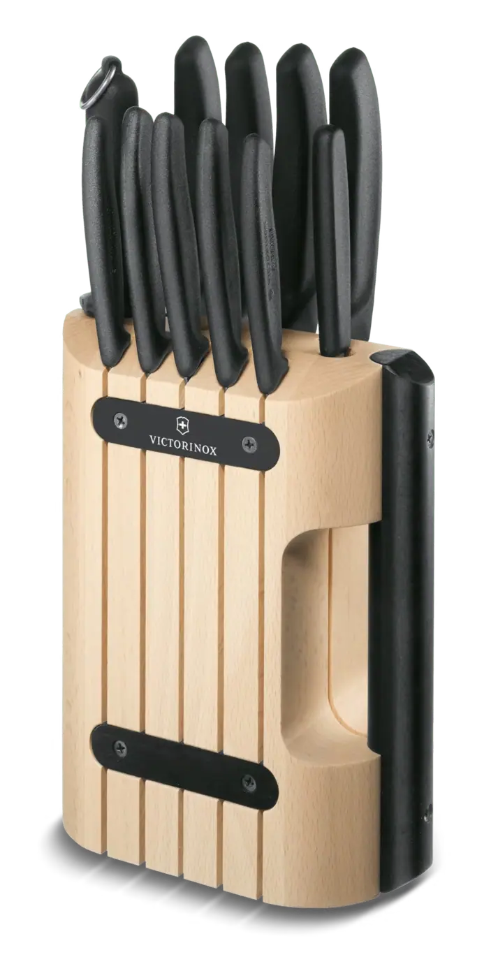 Victorinox Bloc porte-couteaux Swiss Classic, 11 pièces, 22 cm — Brun
