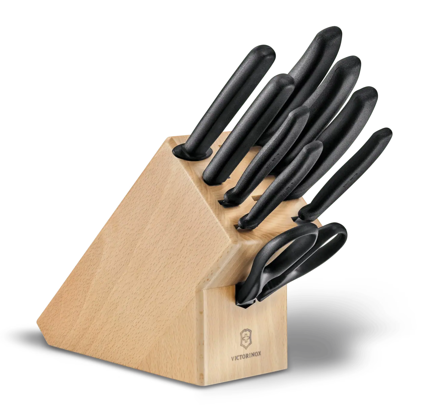 Victorinox Bloc porte-couteaux Swiss Classic, 9 pièces, 22 cm — Brun