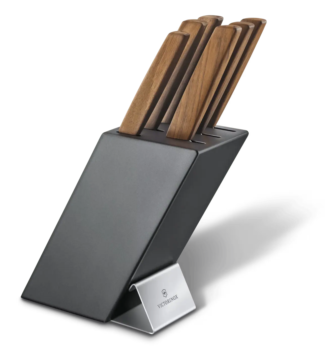 Victorinox Bloc porte-couteaux Swiss Modern, 6 pièces, 22 cm — Brun