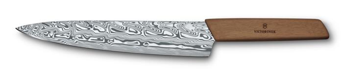 Victorinox Swiss Modern Tranchiermesser Damast Limited Edition 2022, 22 cm — Bois de noyer