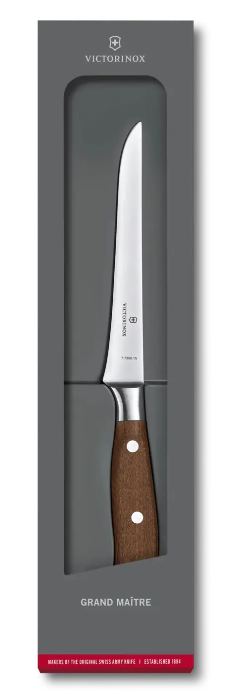 Victorinox Couteau à désosser Grand Maître Wood, 15 cm — Brun