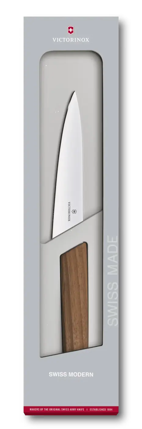 Victorinox Couteau de chef Swiss Modern, 15 cm — Brun