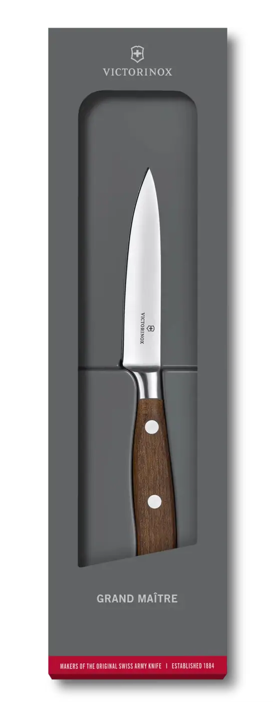 Victorinox Couteau de cuisine Grand Maître Wood, 10 cm — Brun