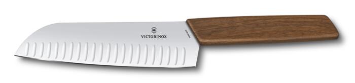 Victorinox Swiss Modern Santokumesser, 17 cm — Bois de noyer