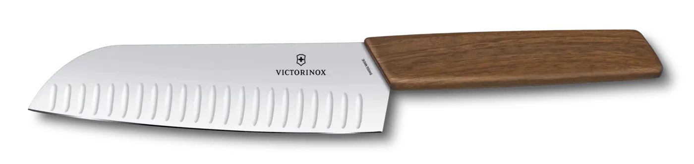 Victorinox Couteau Santoku Swiss Modern, 17 cm — Brun