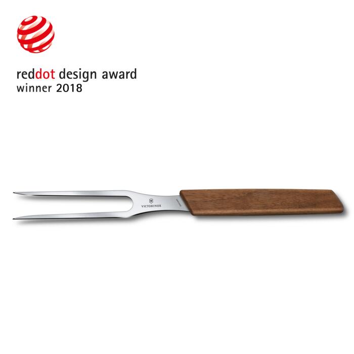 Victorinox Swiss Modern Tranchiergabel, 15 cm — Bois de noyer