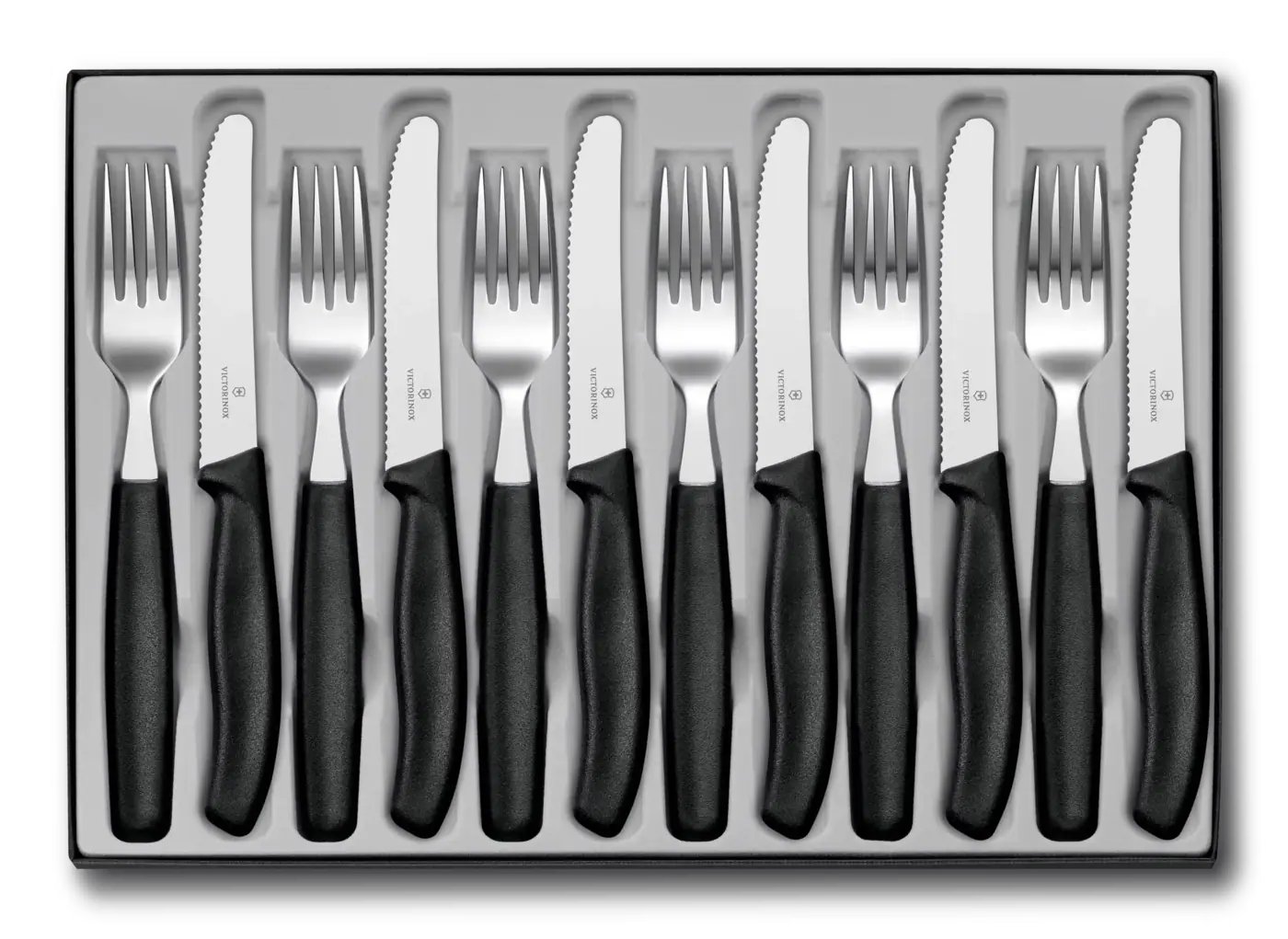 Victorinox Ménagère Swiss Classic, 12 pièces, 11 cm — Noir