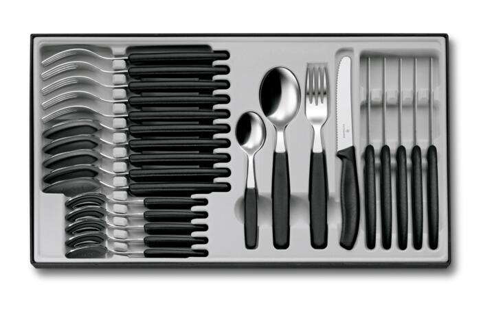 Victorinox Classic Besteck, 24-teilig, 11 cm — noir