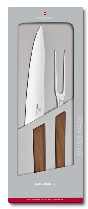 Victorinox Swiss Modern Tranchier-Set, 2-teilig, 22 cm — Bois de noyer