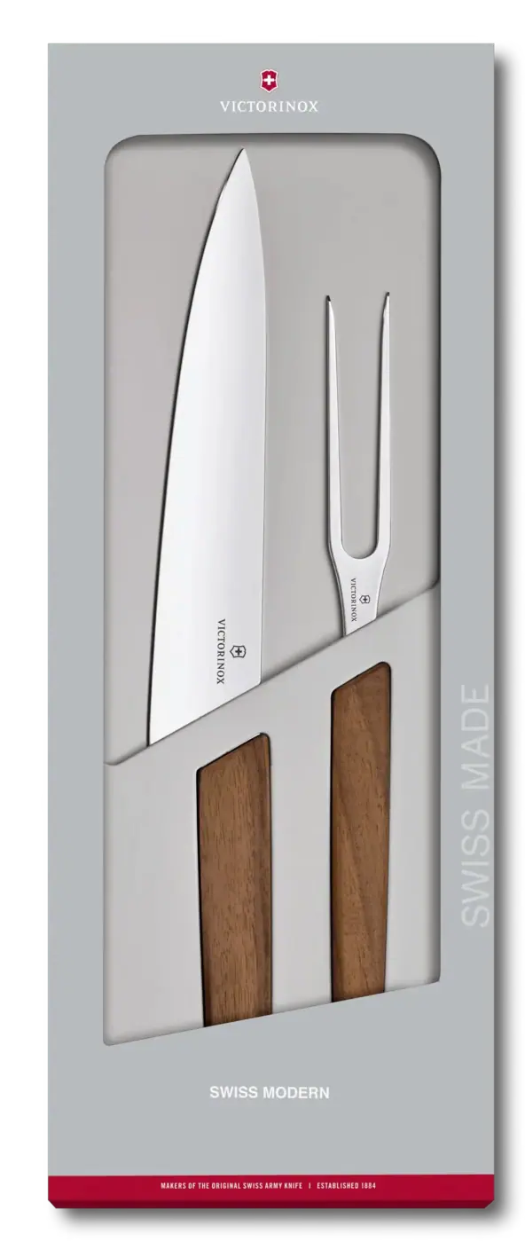 Victorinox Service à découper Swiss Modern, 2 pièces, 22 cm — Brun
