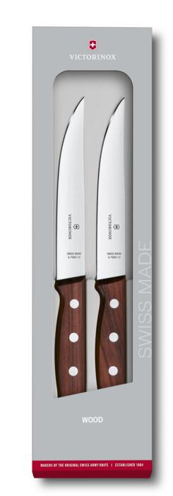 Victorinox Wood Steakmesser-Set, 2-teilig, 14 cm — Bois d’érable modifié