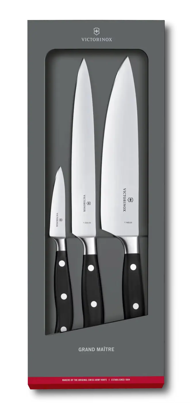 Victorinox Set de chef Grand Maître, 3 pièces — Noir