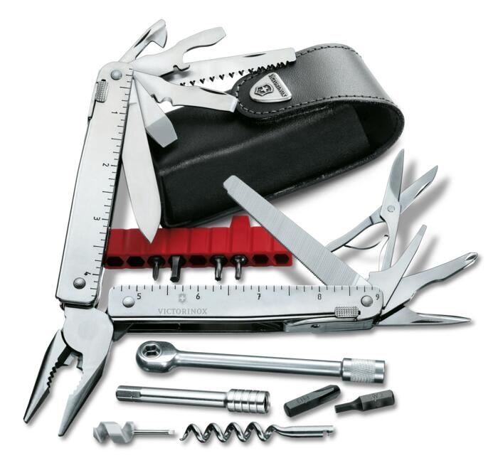 Victorinox Swiss Tool X Plus Ratchet — Étui en cuir inclus