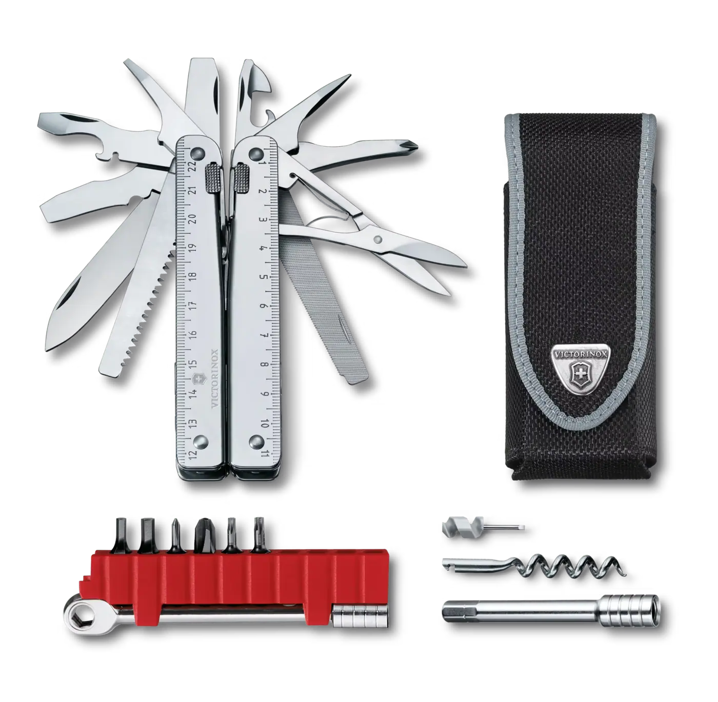 Victorinox Swiss Tool X Plus avec clef à cliquet — Gris — 3.0339.N